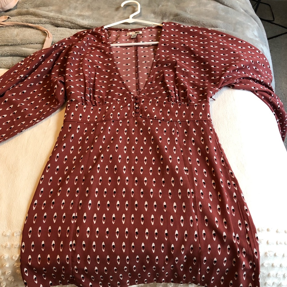 Amuse Society red long sleeve dress